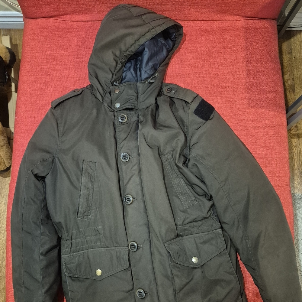 Tommy Hilfiger Men's Hooded Winter Park - Army Green